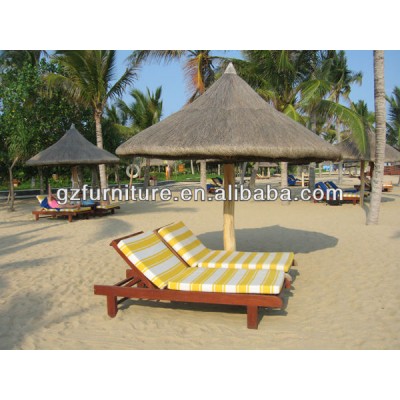 wood beach lounger