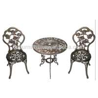 Rose Cast Aluminum 3 Pc. Bistro Set