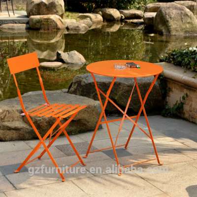 bistro folding chairs with tables attached