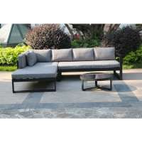 Aluminum Frame L Sofa With Table Outdoor Garden Use